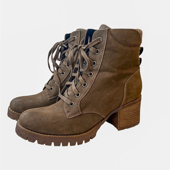 Steve Madden Command Ankle Boots Olive Green Size 10 - Picture 2 of 6